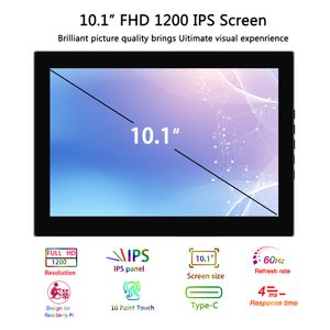 10.1 Inch Protable Monitor 1920x1200 16:10 IPS Panel Touchscreen Computer Monitor With Type-C Support Laptop Xbox PS5 Display