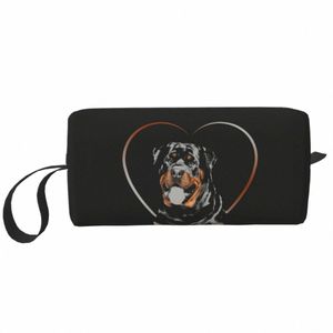 travel Rottweiler Toiletry Bag Portable Stylish And Modern Dog Cosmetic Makeup Organizer Women Beauty Storage Dopp Kit Box A3H9#