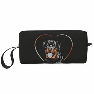 Seyahat Rottweiler Tuvalet Çantası Taşınabilir Şık ve Modern Köpek Kozmetik Makyaj Organizatör Kadınlar Güzellik Depolama Dopp Kit Kutusu A3H9#