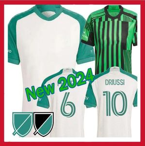 2024 Austin FC Futbol Forması Çocuk Kiti Man 23/24 Futbol Gömlek Birincil Ev Yeşil Las Voes Uzak Beyaz Tan Armadillo Driussi Rigoni Ring Rubio Wolff Zardes Rereira