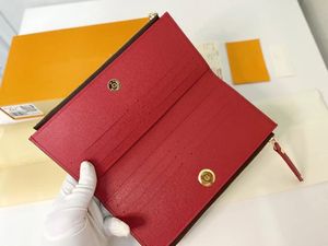 TOP Fashion Leather Designer Wallets Luxury Purse Mens Womens Clutch Highs Quality Flower Letter Zipper Coin Purses Ladies Card Double Tulo