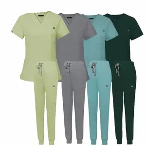 Partihandel operationsrum Medicinsk enhetliga skrubber Hospital Arbetsskrubbar Ställ in medicinska leveranser Nursera Dental Surgery Suit Workwear E90i#