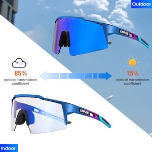 Kapvoe Pochromic Cycling Sunglasses 남성 MTB Glasse 여성 도로 자전거 안경 UV400 야외 240401