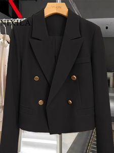 봄 가을 블레이저 여성 한국 패션 사무실 여성 재킷 경외류 의류 우아한 착용 코트 240318