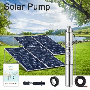 400W DC 12V 24V 48V 60V Pompa per acqua solare di pozzo sommergibile con bulit in nave controller da ES per l'irrigazione