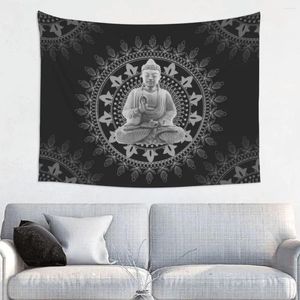 Tapisserier Buddha Meditation Spiritual Tapestry Hippie Room Decor Buddhism Buddhist Mandala Wall Hanging For Bedroom Home