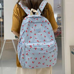 Sacos escolares Impressão floral bonito mulher mochila adolescentes meninos meninas estudante saco de livro 2024 faculdade mochila de viagem