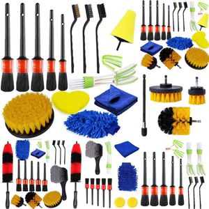 Upgrade Accessories Detailing Brush Power Scrubber Drill Brushes For Car Tire Wheel Rim Clean Auto Air Vents Cleaning Dust Remove