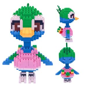 30 стилей Game Animal Crossing Owl Bird Blathers 3D Model Diy маленькие мини -бриллианты Блоки Кирпич Компания для детей подарок