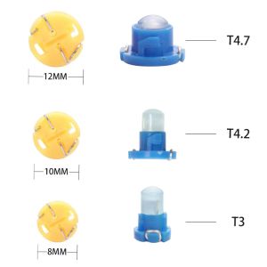 10st Super Bright T3 T4.2 T4.7 LED -glödlampa Canbus bil Interiör Ljus Indikator Dashboard uppvärmningsinstrument 3030SMD -lampor röda