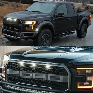 LED -Kühlergrill leichter universelles Auto geräuchertes Bernstein weißes Grill Licht Licht Eagle Eye Lampe für Off Road Trunk SUV Ford Toyota