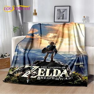 3D ZZELDA 2 Link Game Gamer HD Mjuk plysch filtflanell filt Kast för vardagsrum sovrum säng bäddsoffa barn gåva 240325