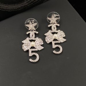 24SS 20Style Mixed Luxury Brand Designers Letters Stud 18K Gold Plated 925 Silver Women Crystal Rhinestone Pearl Earring Wedding Party Jewerlry