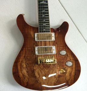 Özel Elektro Gitar Reed Smith Quilted Maple Üst Bodyl Mahogany Kartal Headstock Logo Mop Kuşlar Kakma Tremolo Köprüsü Altın Hardwa4462463