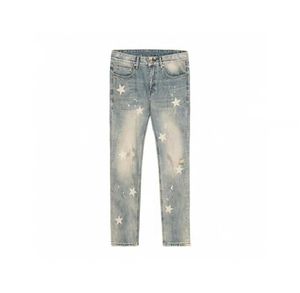 Дизайнерские джинсы для мужчин и женщин, брендовые джинсы высокого качества, модные брендовые джинсы Slim Fit, повседневные обычные средние брюки