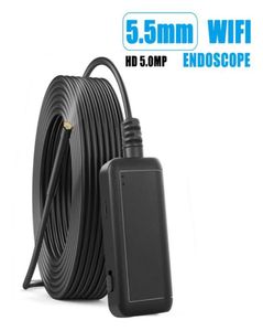 Kameralar WiFi Endoskop 55mm Lens HD1080P IP67 Su Geçirmez Endoskopi 6 LEDS 2600 MAH Teftiş Borescope Kamera Android9615067