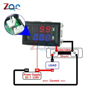 ミニデジタル電圧計量計量計DC 0-100V/ 7-110V 50Aアンプ電圧電圧電流メーター検出器テスター0.28 