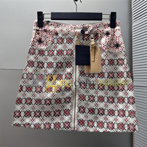 Moda imprimir uma linha saias mulheres vestido de cintura alta retro flor impressa mini saia designer sexy vestidos com zíper