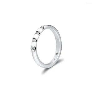 Cluster-Ringe, exotische Steine, Streifen, authentischer 925er-Sterlingsilber-Schmuck