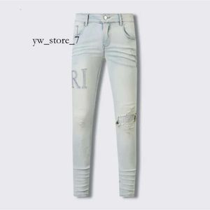 Amirir Jeans Jeans Luxury Designer Jeansパッチ同じスタイルの有名人のメンズストレッチズボンファッションブランドフィッティングジーンズルーズストレートレッグパンツ1705