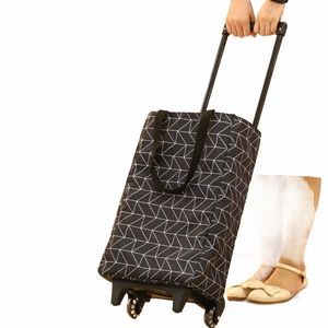 Dobrável Shop Bag Mulheres Big Pull Cart Shop Bags Para Organizador Portátil Compre Legumes Trolley Bags On Wheels The Market m6A7 #