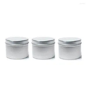 Storage Bottles 50pcs Round Aluminum Containers 60x46mm 60ml Empty Silver Accessory Jar Cosmetic Packaging Flower Tea Pots Tin Metal Boxes