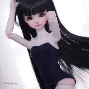 Shuga Fairy Mirai 1/5 BJD Doll Ruoguan Body Long Black Hair Swimmer Girl Facial Feater
