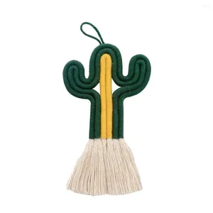 Decorazione per feste Ornamento Cactus Decorazione per la stanza - Appeso a parete in tessuto Simpatico arredamento per la scuola materna Regalo Ciondolo per auto altalena Verde scuro