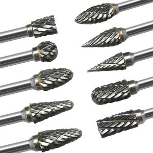 3x6mm Tungsten Carbide Burrs Rotary Drill Die Grinder Carving Bit Double Cut Metal Diamond Grinding Abrasive Tools