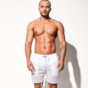 Shorts masculinos jd18 branco preto translúcido sexy apertado homens praia natação maiôs nadar briefs biquinis verão surf swimwear