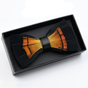 Feather Style Leather Tie Bow Bow
