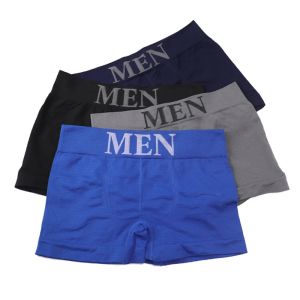 Nya manliga trosor män underkläder boxare andningsbara man boxare fasta underbyxor bekväma varumärkeshorts svarta blå män underkläder