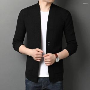 Motores de masculino 2024 Cardigan Curorean Sweater Men Men Casual Use Roupos de Casaco Fino Plus Tamanho 4xl Drop Deliver