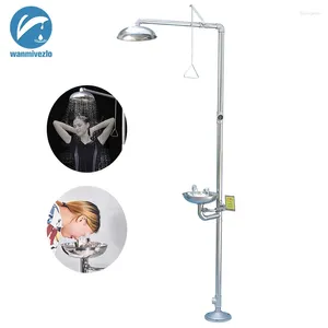 Bathroom Sink Faucets Emergency Eye Wash Device Factory Applicable Single Cold Shower Set Stainless Steel With Head Washing Machine