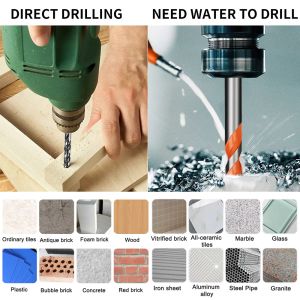 8st Multifunktionell triangel Drill Bit Diamond Drill Set Ceramic Tile Concrete Brick Wood Glass Punching Hole Saw Metal Dril