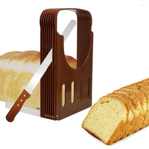 Baking Tools Cutting Guide Tool Slicing Foldable Loaf Cutter Rack Kitchen Accessories Toast Bread Slicer Stand Plastic