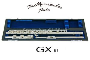 Muramatsu gxiii märke c melodi flute 16 nycklar hål öppna silverpläterad e nyckel flöjt nytt musikinstrument med fall 5491756