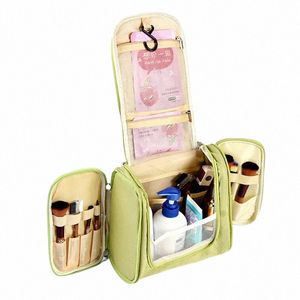 Saco cosmético portátil de viagem 6 cores pendurar gancho dobrável W Make-up Organizador Neceser bolsa de maquiagem para mulheres Beauty Toilet Bag A8JW #