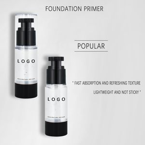 30 ml Privat etikett ansikte Primer anpassad bulkoljekontroll Makeup fukt Transparent Base Cream Petouch Skin Tone Smooth Isolation