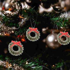 Fiori decorativi ghirlande natalizie ghirlanda artificiale 20pcs anelli di un albero di Natale piccolo ornamento per tavolo