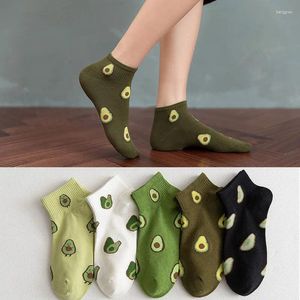 Kvinnors strumpor tecknad frukt fotled japansk stil bomull kort socka söt mjuk båt för flickor modetillbehör