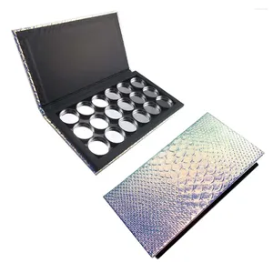 Storage Bottles 1PC Empty Magnetic Cosmetics Case Makeup Creative DIY Eyeshadow Oragnizer For Blush Powder Foundation (Scale Pattern)