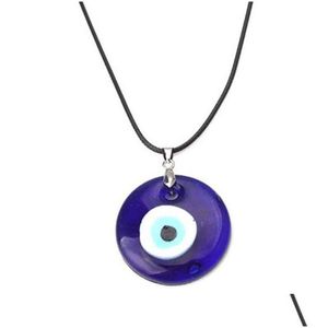 Pendant Necklaces Fashion 30Mm Evil Eye Pendants For Women Men Turkey Blue Eyes Lucky Necklace Choker Jewelry Accessories Drop Deliver Otb6O