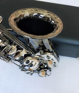 Jakość Niemcy JK SX90R Keilwerth Saksofon Alto Czarny Nickel Srebrny stop Alto Sakso -Mosiężne instrument muzyczny z Case8832076