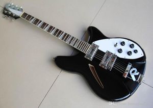 Nova chegada novo modelo de guitarra elétrica Rick 330 325 381 corpo semi oco em preto 1201015774658