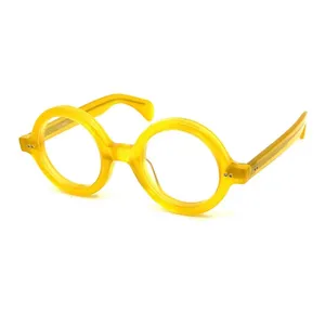 TART BIG ROUND Occhiali da vista per uomo Donna Retro Designer Fashion Sheet Occhiali Montatura in acetato Stile dettagliato di elasticità Piastra per lenti a luce anti-blu con scatola