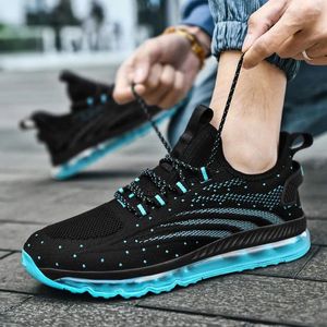 Scarpe casual Sneakers da uomo Mesh traspirante Ammortizzazione da corsa Cuscino d'aria Calzature maschili Jogging all'aperto Walking Sport Tennis