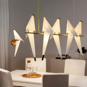 Sandyha Modern Bird Cage Chandelier Yatak Odası Yemek Odası Restoran Restoran Kolye Işıkları Ev Dekoru Fikstürleri Hanglamp