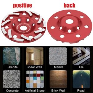 5 Inch Diamond Grinding Wood Carving Disc Wheel Disc Bowl Shape Grinding Cup Concrete Granite Stone Ceramic Cutting Disc Tool