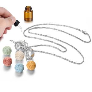 Angel Caller Music Ball Heart-Shaped Aromatherapy Necklace Jewelry Exquisite Perfume Locket Women Titanium Steel Chain Pendant